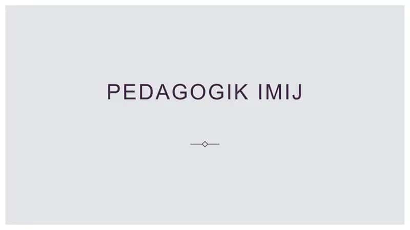 Pedagogik imij 1