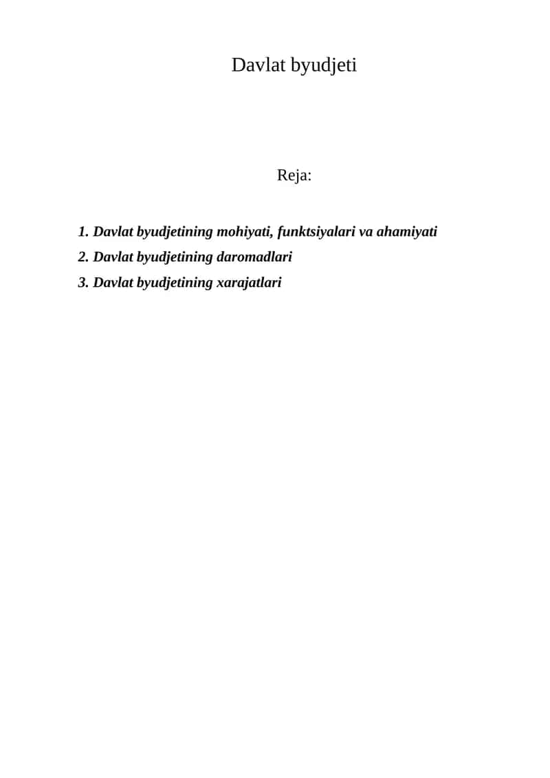 Davlat byudjeti 1