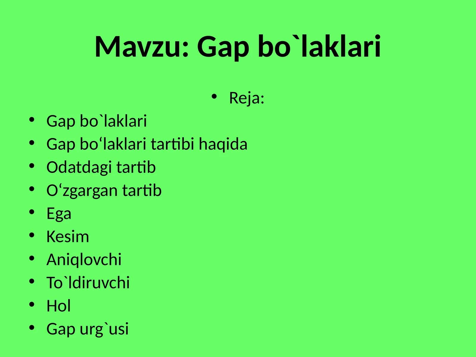 Gap bo`laklari 1