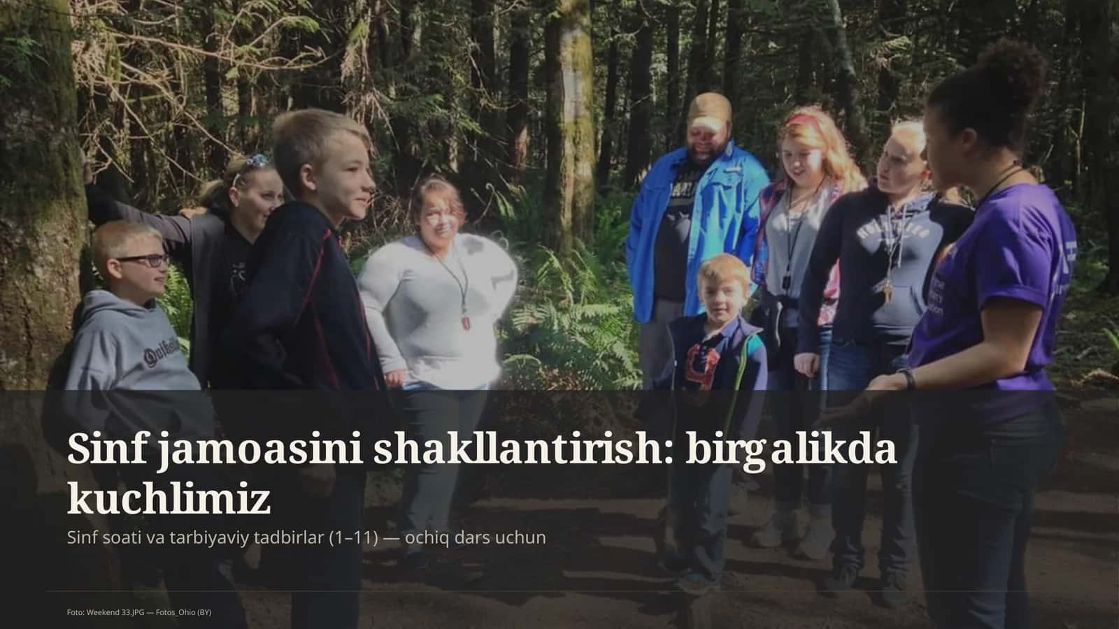 Sinf jamoasini shakllantirish: birgalikda kuchlimiz 1