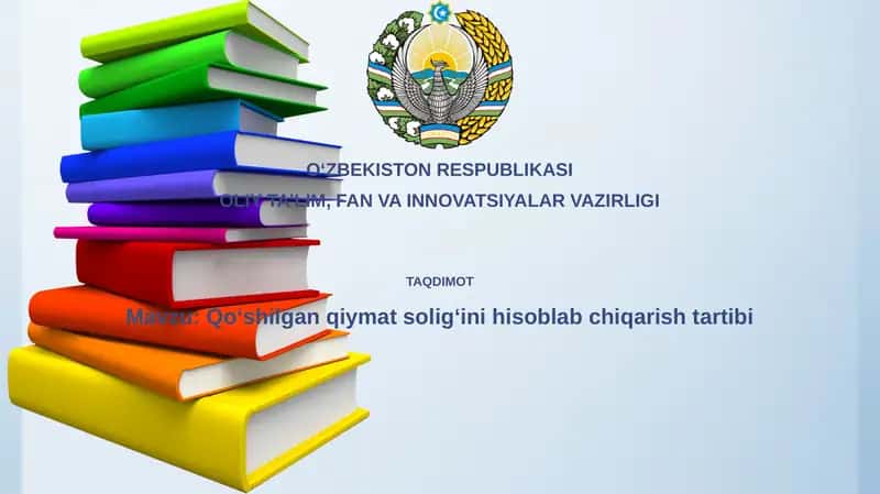 Qo‘shilgan qiymat solig‘ini hisoblab chiqarish tartibi 1