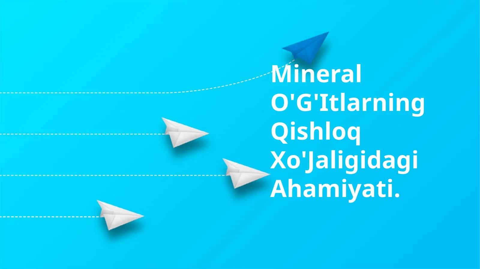 Mineral O'G'Itlarning Qishloq Xo'Jaligidagi Ahamiyati 1