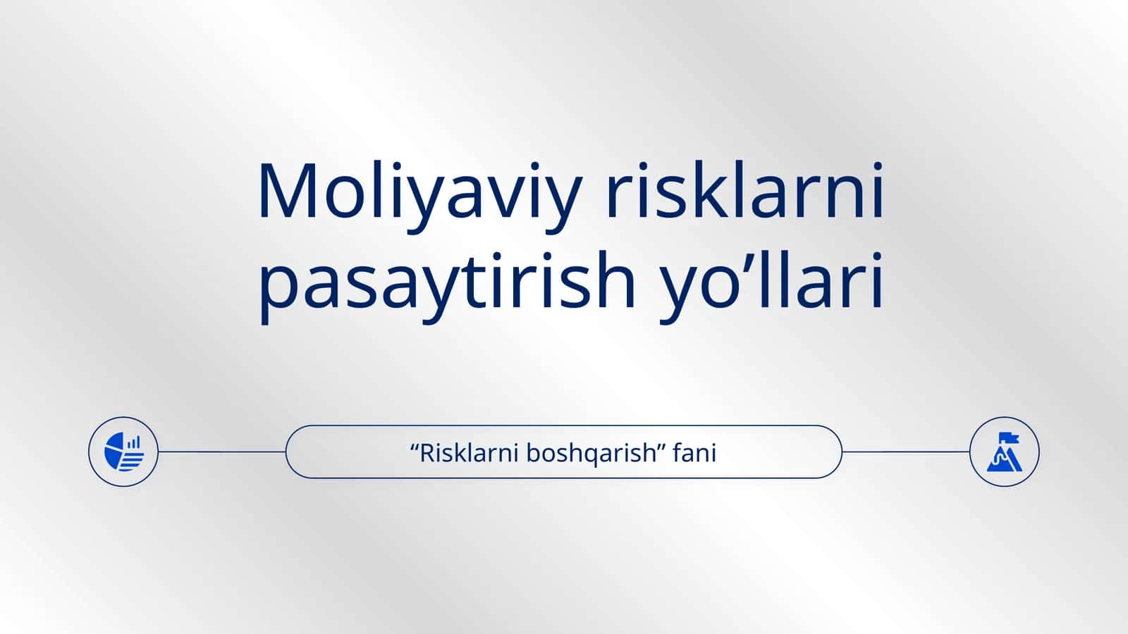 Risklarni boshqarish fani 1