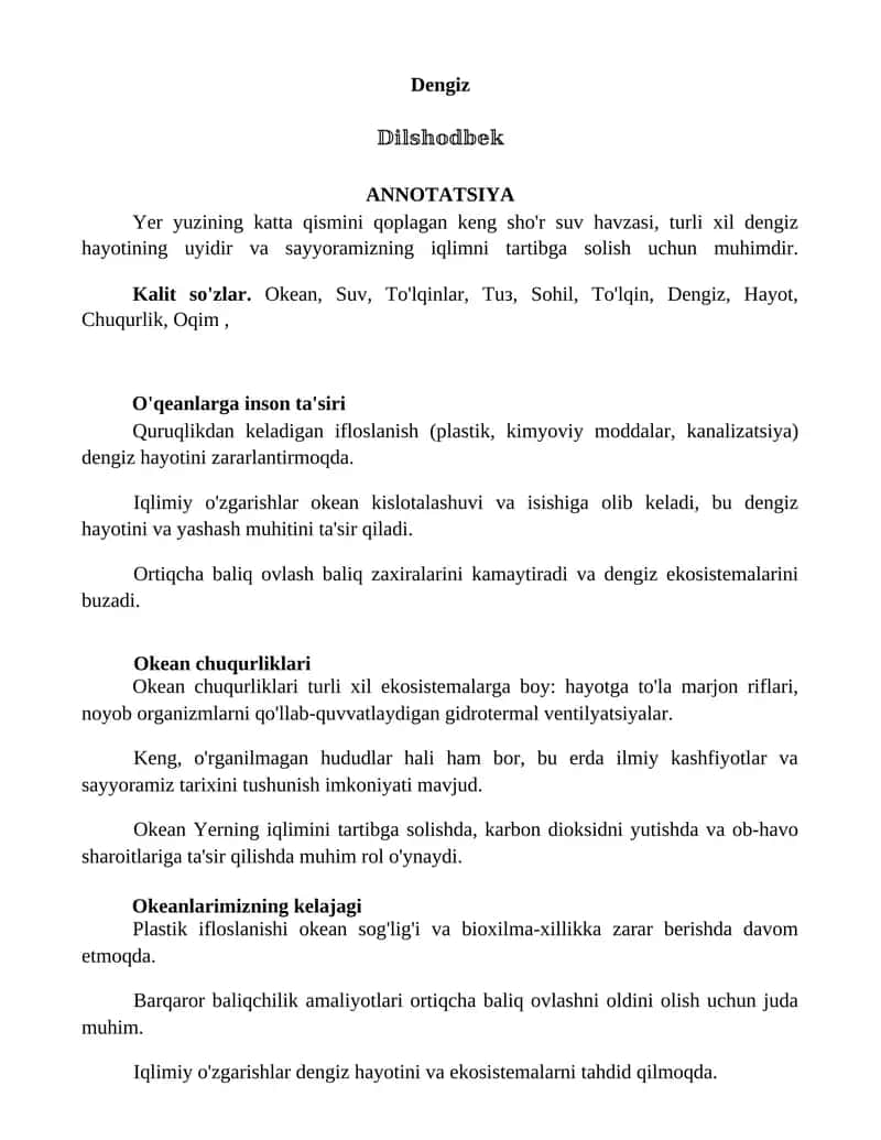 Dengiz 1