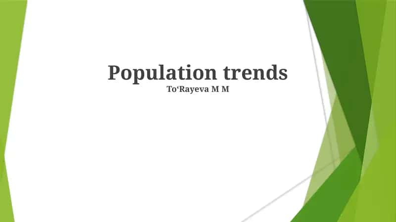 Population trends 1