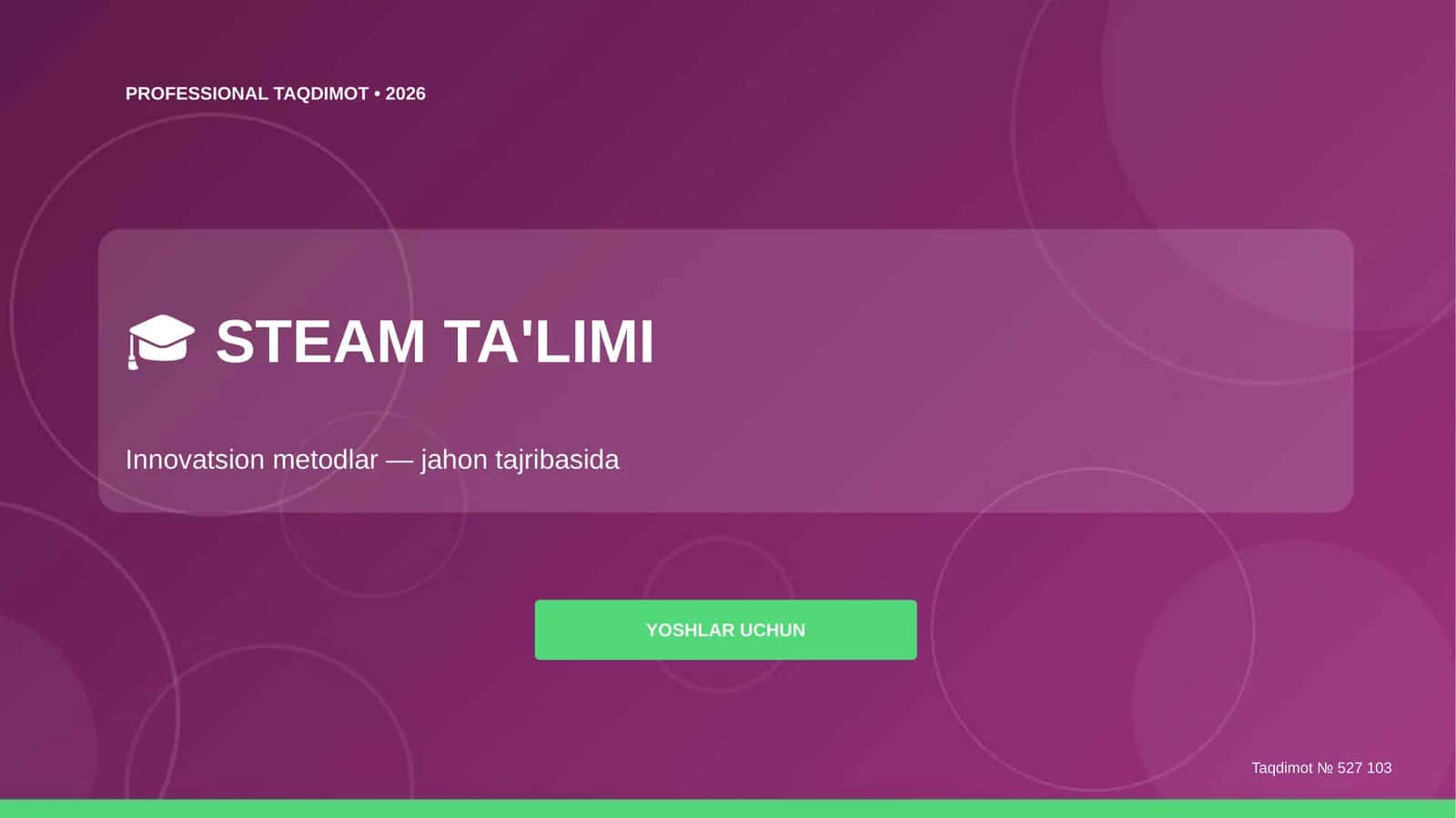 PROFESSIONAL TAQDIMOT • 2026 1