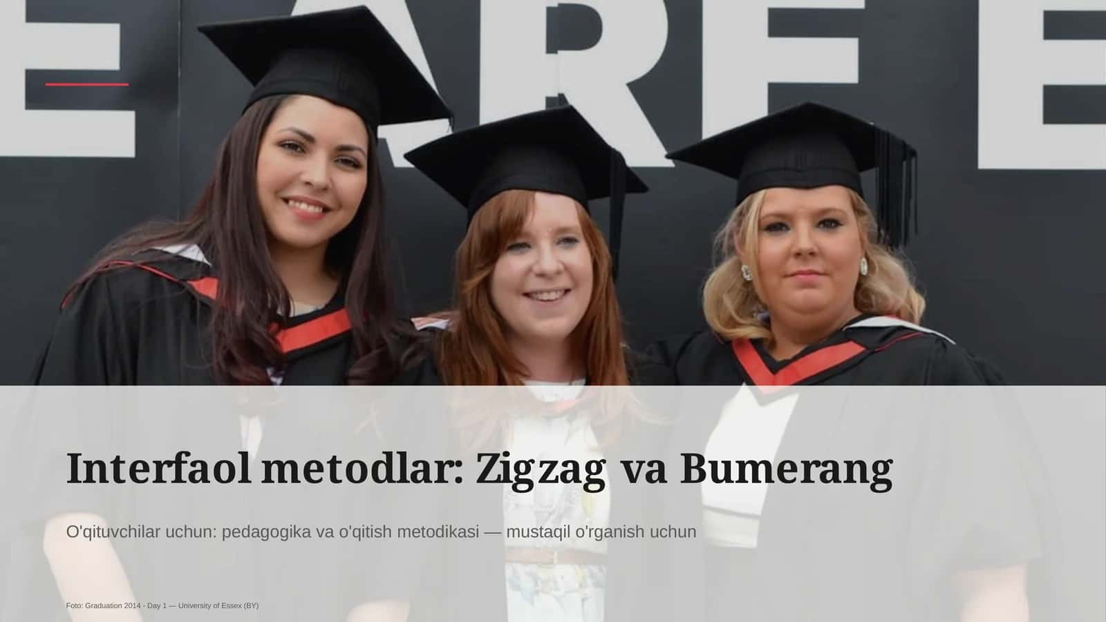 Interfaol metodlar: Zigzag va Bumerang 1