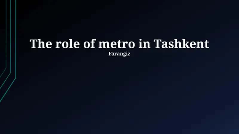 Tashkent Metro 1