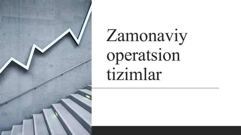 Zamonaviy Operatsion Tizimlar 1