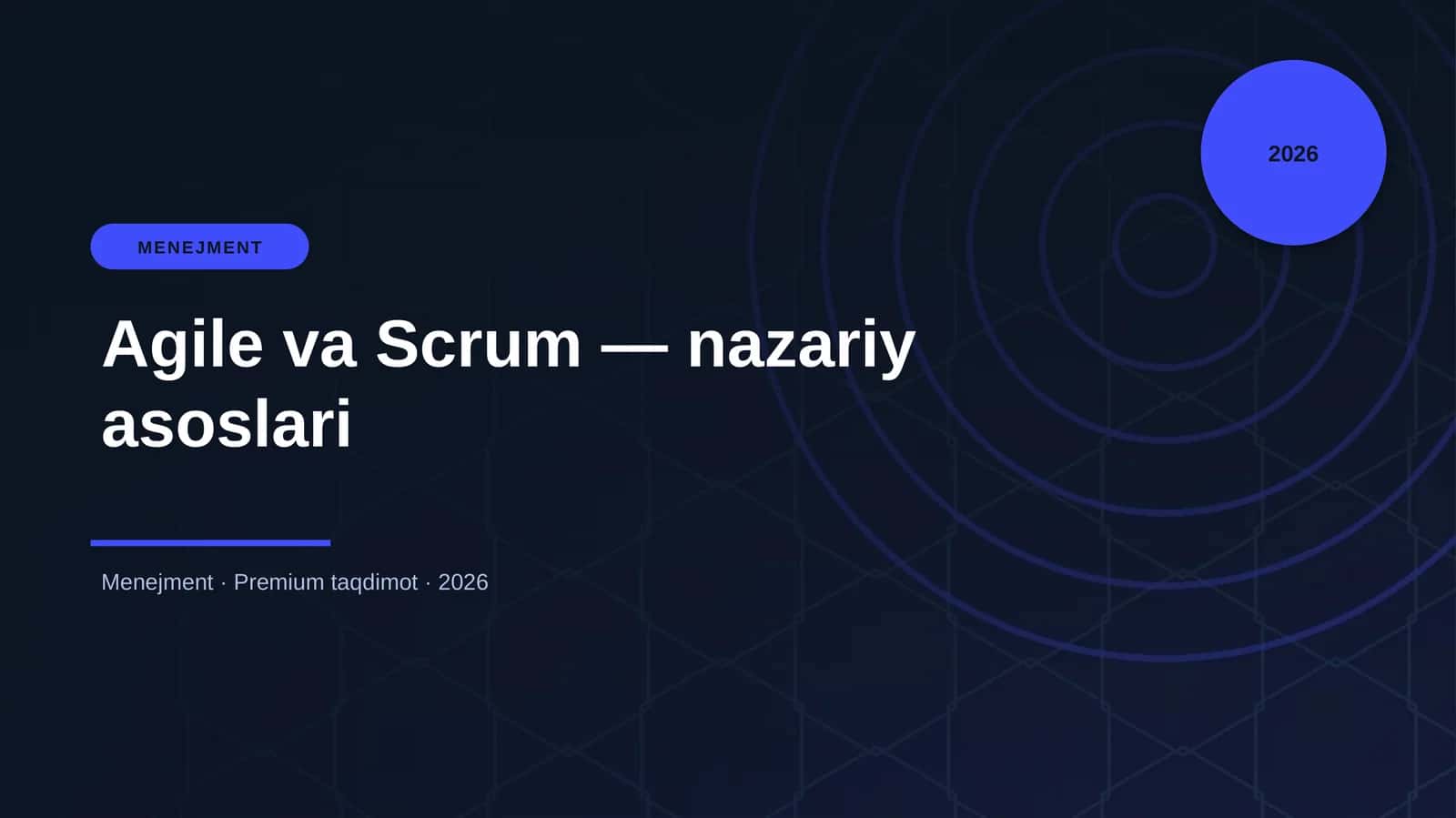 Agile va Scrum — nazariy asoslari 1