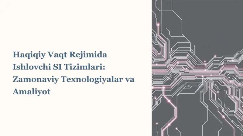 Real vaqt operatsion tizimi (RTOS) 1