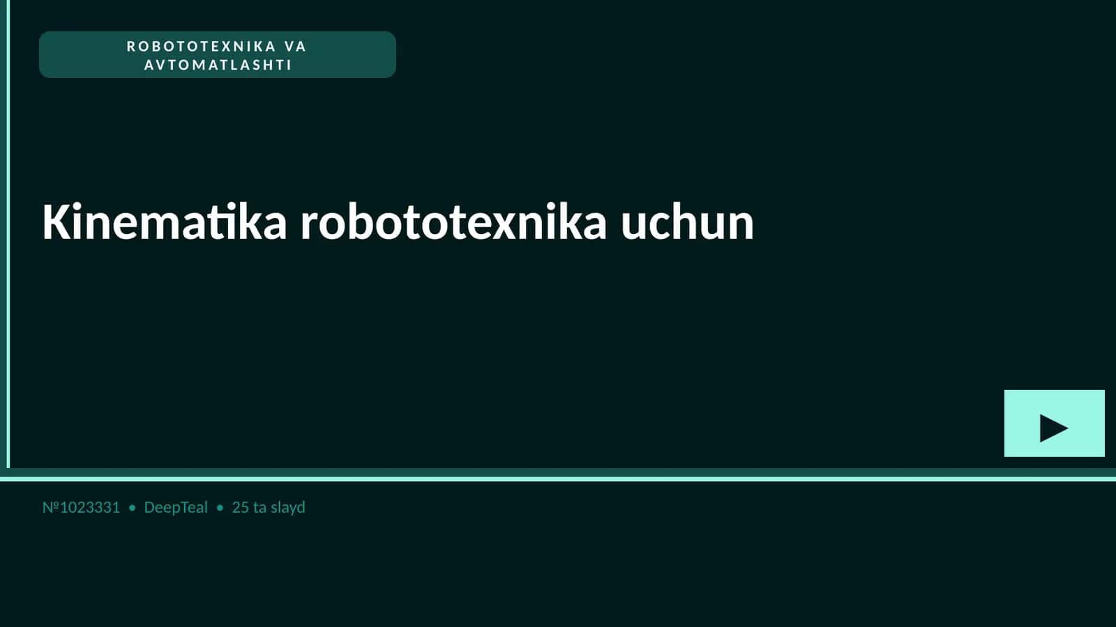 ROBOTOTEXNIKA VA AVTOMATLASHTI 1