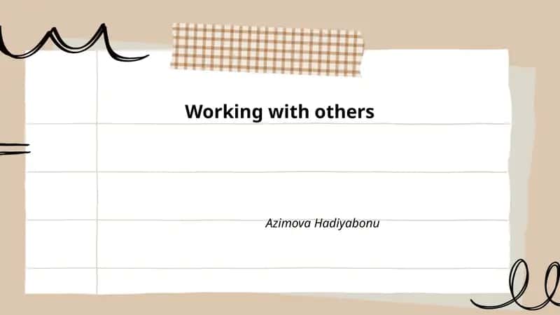 Teamwork and Collaboration 1