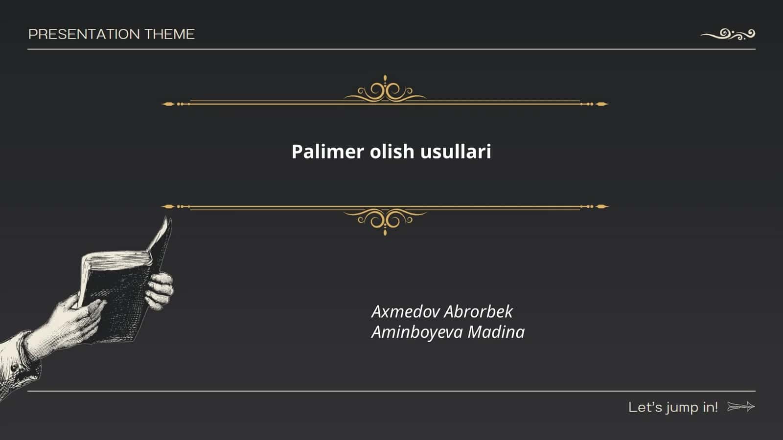 Polimerlarning sintezi 1