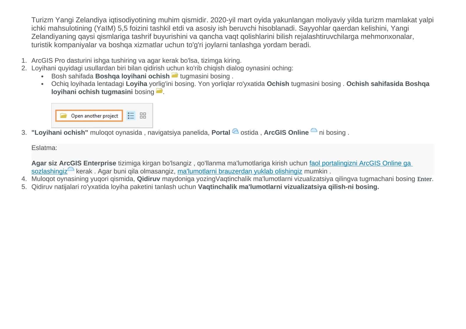 ArcGIS Pro dasturi 1