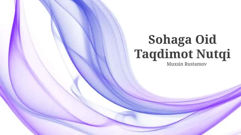 Sohaga Oid Taqdimot Nutqi 1