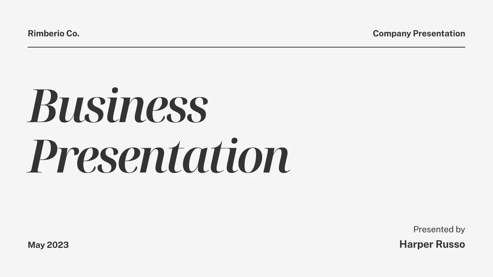 Business Presentation 1