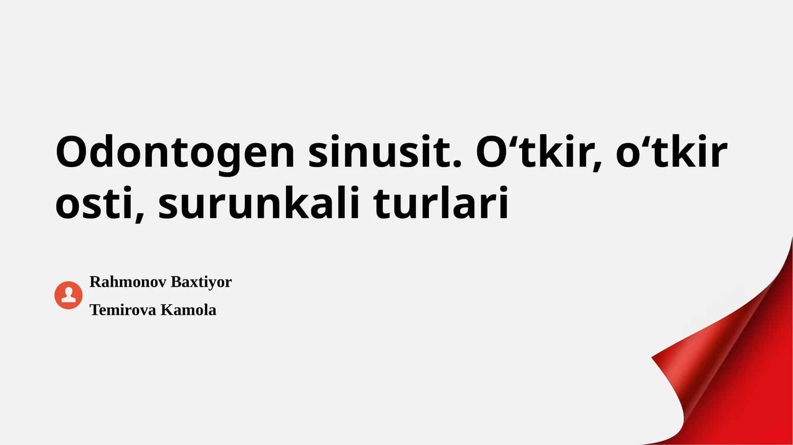 Odontogen sinusit 1