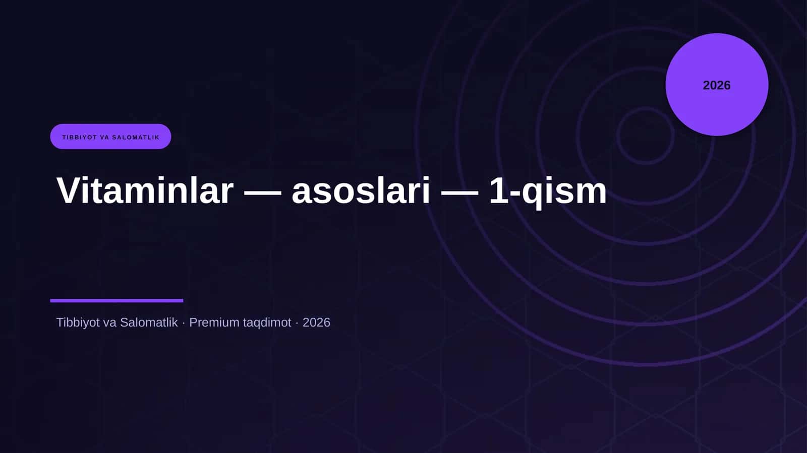 Vitaminlar — asoslari — 1-qism 1