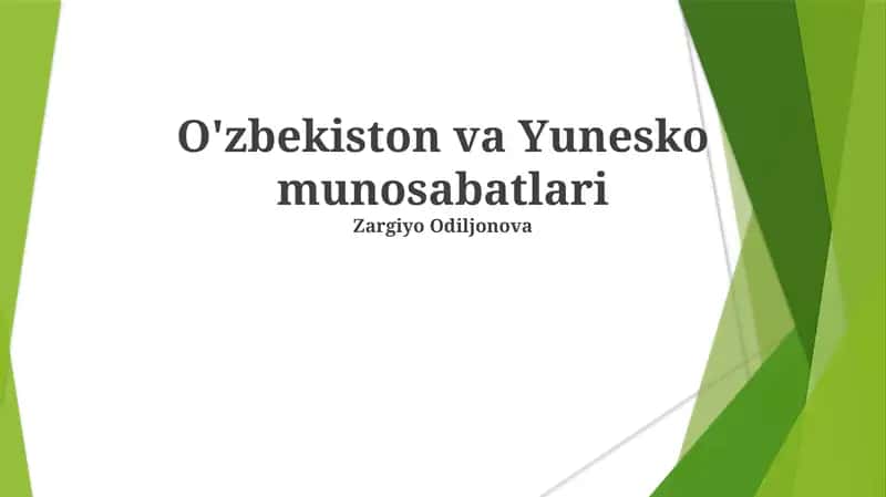 O'zbekiston va Yunesko munosabatlari 1