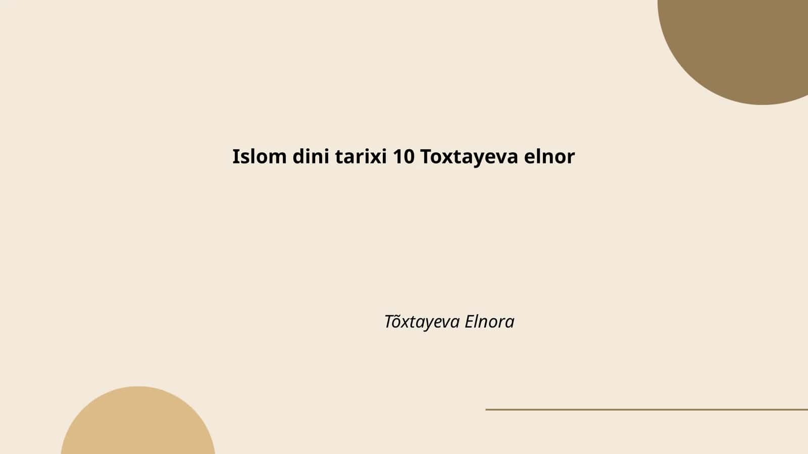 Islom dini tarixi 10 1