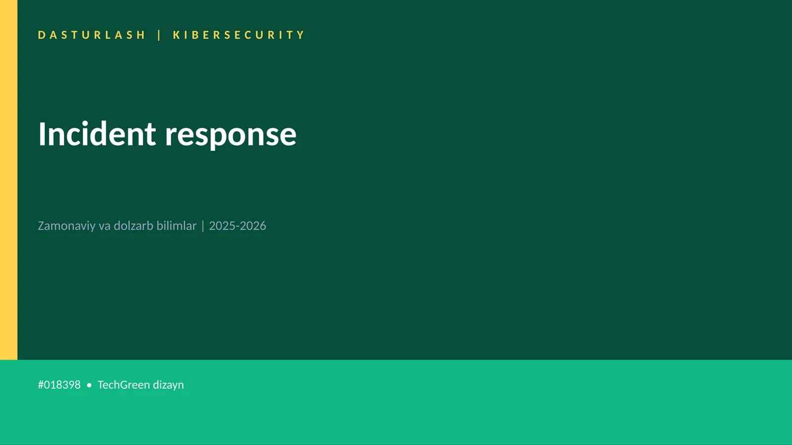 Incident response 1