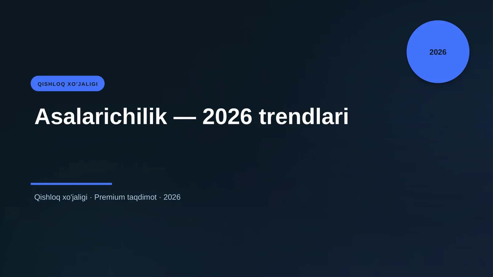 Asalarichilik — 2026 trendlari 1