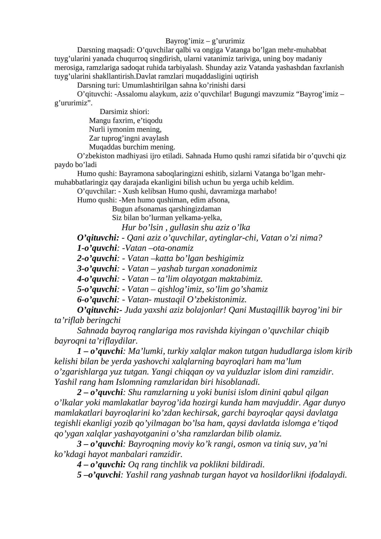 Bayrog’imiz – g’ururimiz 1