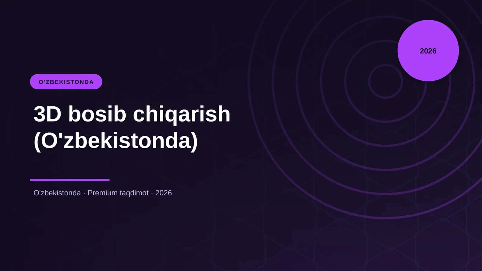 3D bosib chiqarish (O'zbekistonda) 1