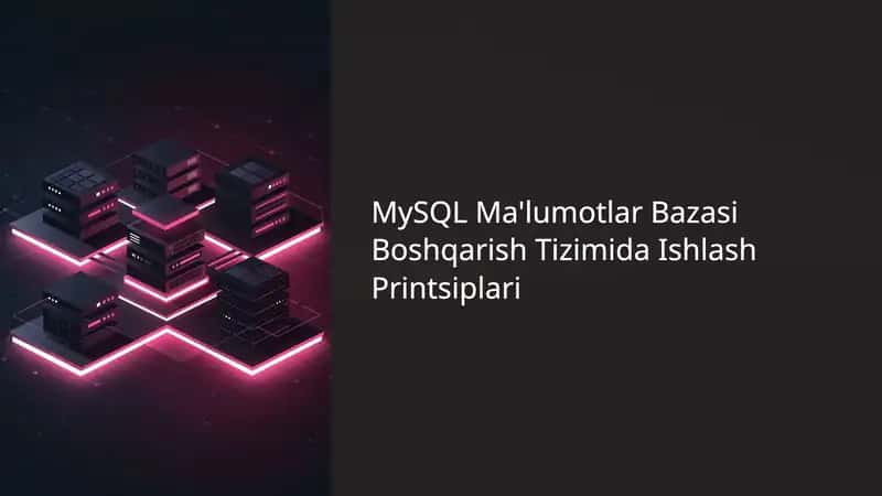 MySQL Ma'lumotlar Bazasi 1