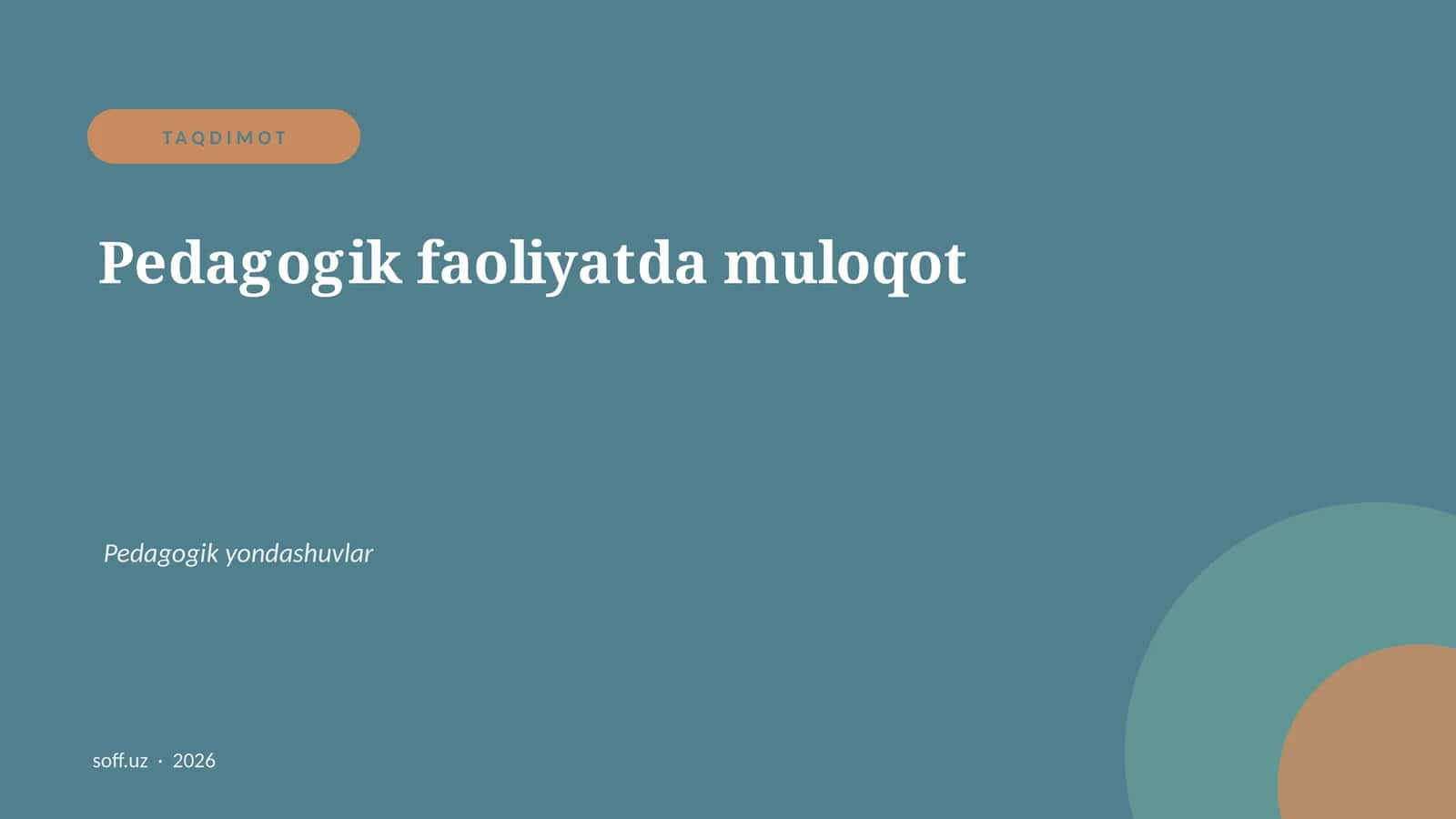 Pedagogik Muloqot 1