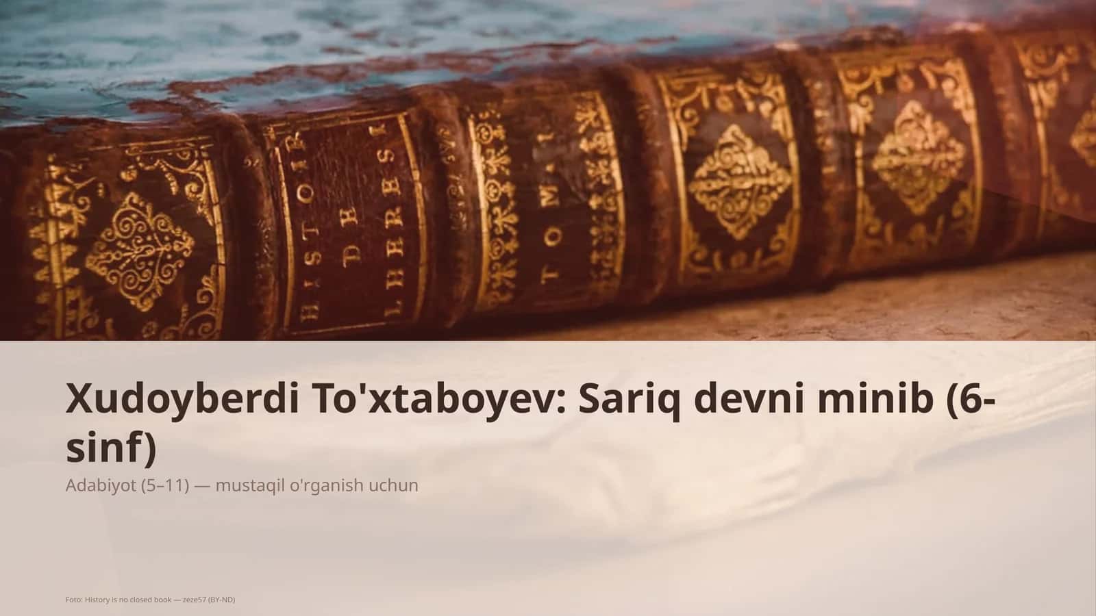 Xudoyberdi To'xtaboyev: Sariq devni minib (6-sinf) 1