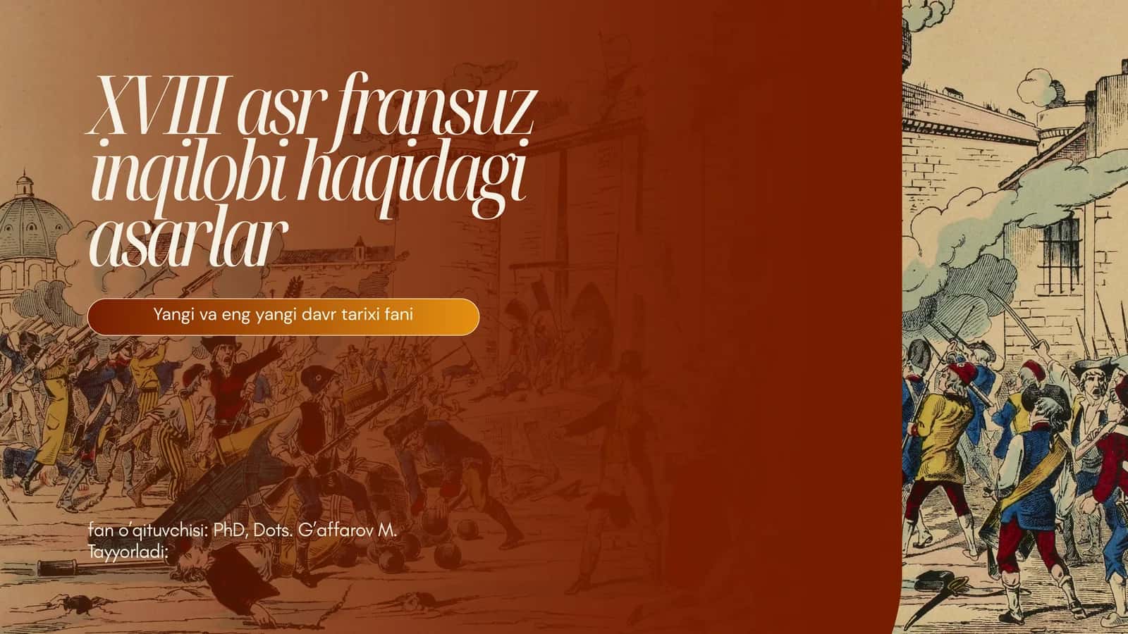 XVIII asr fransuz inqilobi haqidagi asarlar 1