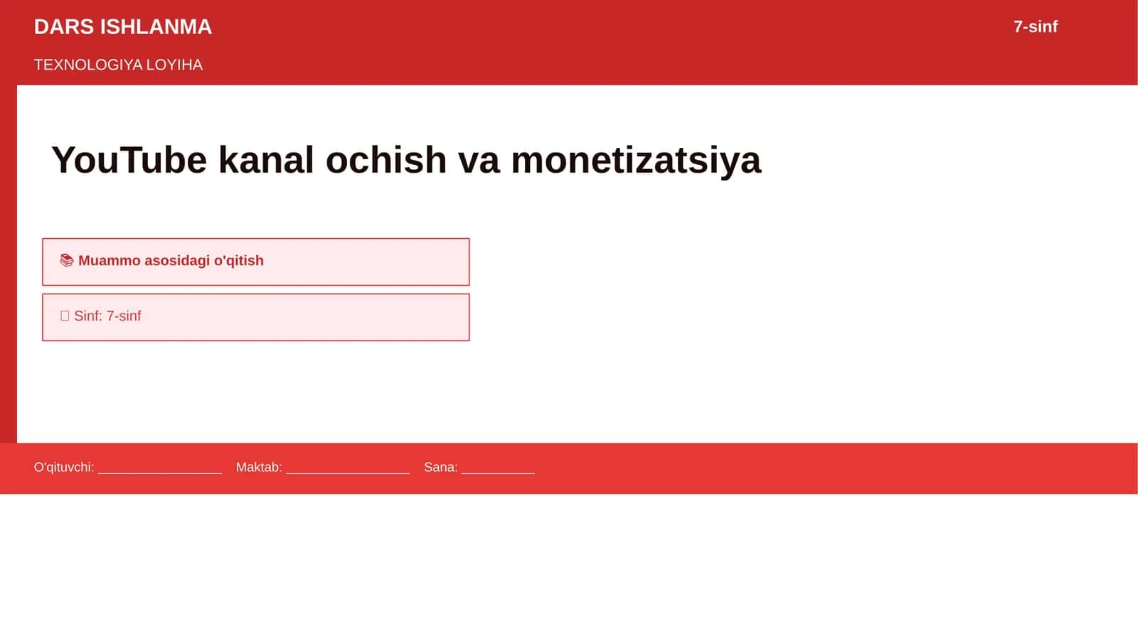 TEXNOLOGIYA LOYIHA 1