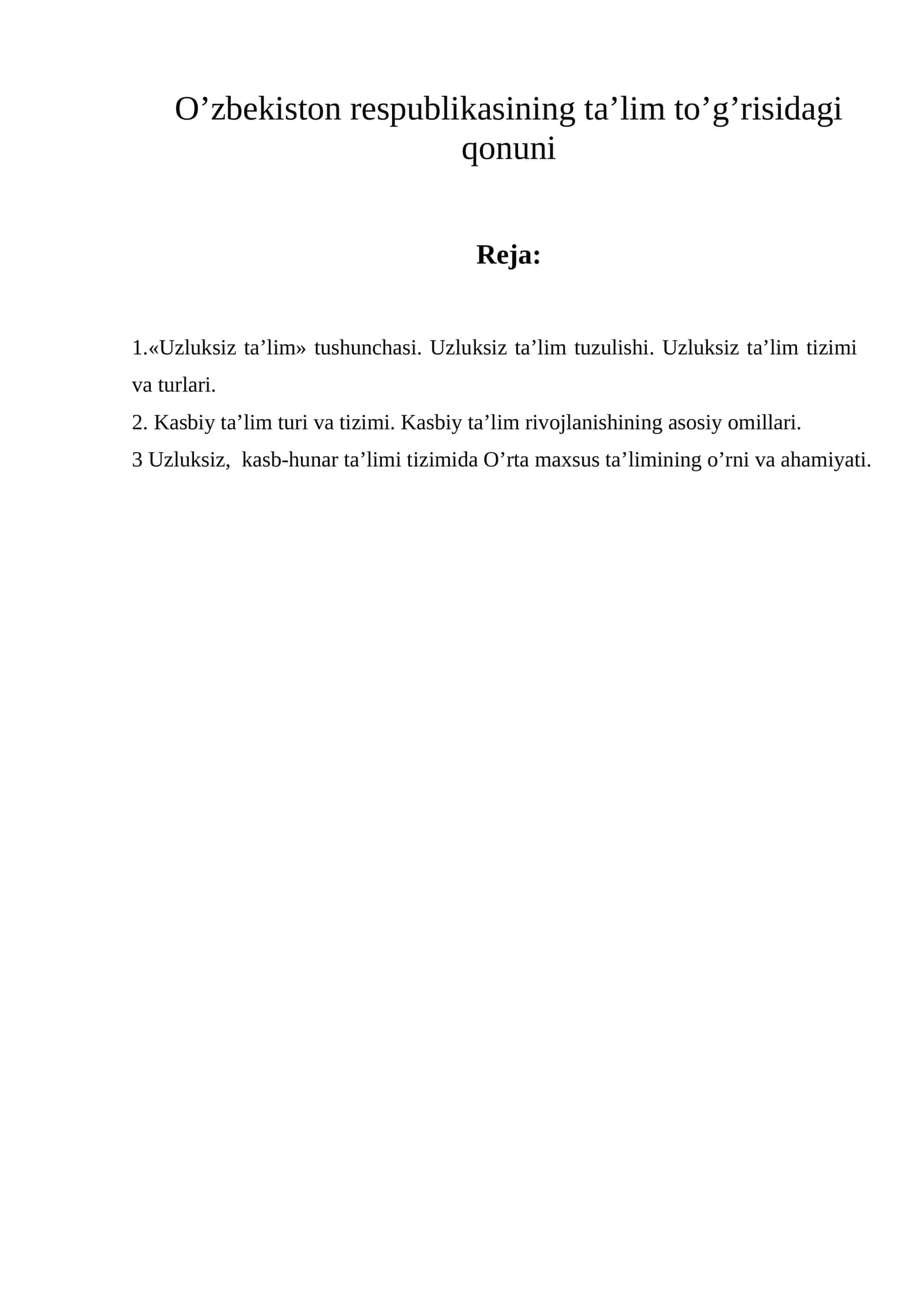 Uzluksiz ta’lim 1