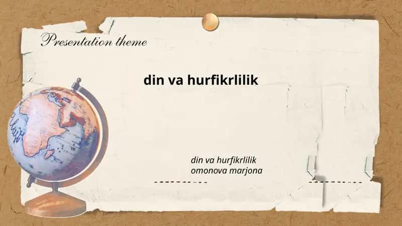 din va hurfikrlilik 1