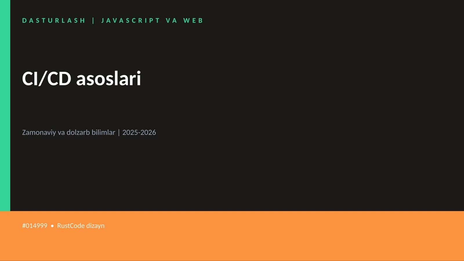 DASTURLASH | JAVASCRIPT VA WEB 1