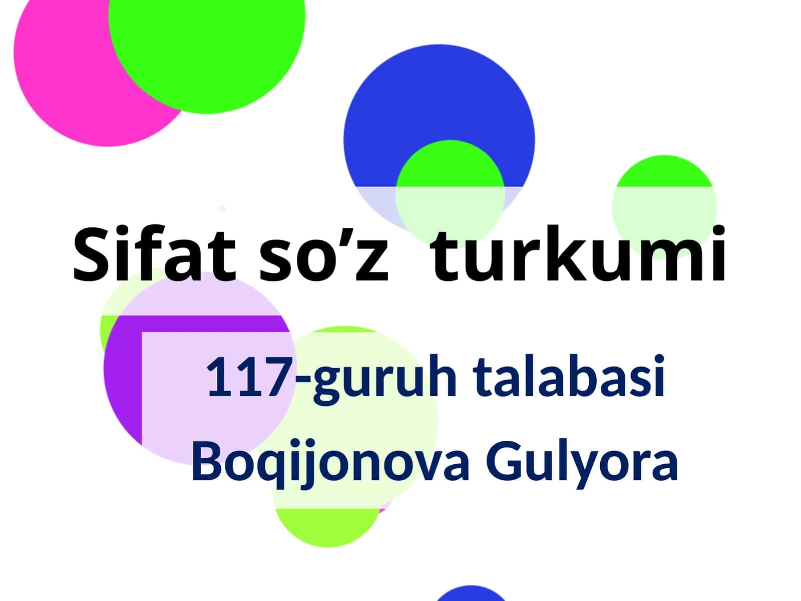 Sifatso’z turkumi 1