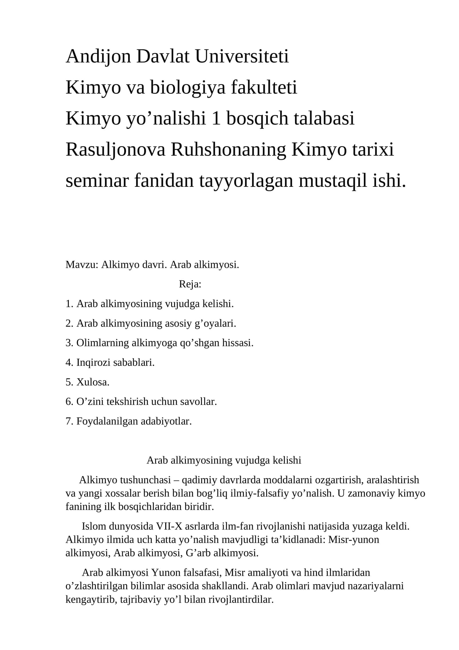 Arab alkimyosi 1