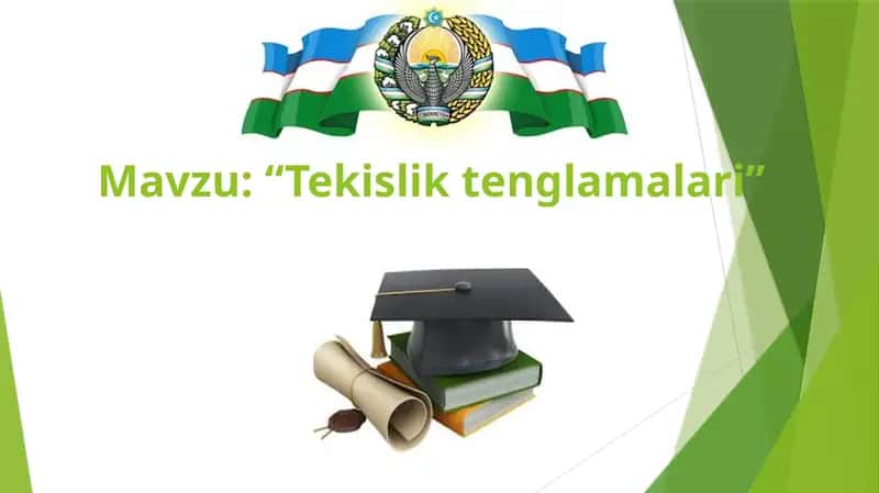 Tekislik tenglamalari 1