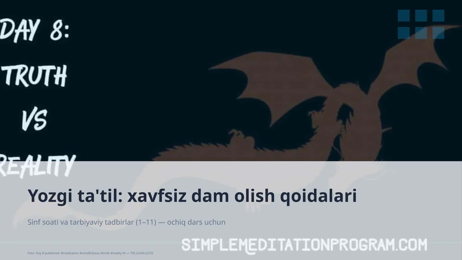Yozgi ta'til: xavfsiz dam olish qoidalari 1