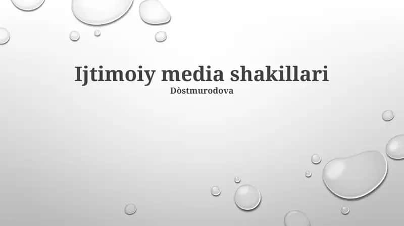 Ijtimoiy media shakillari 1