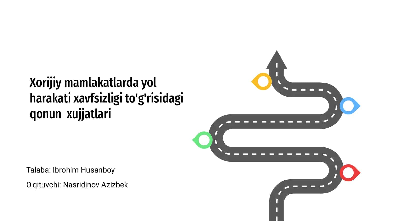 Xalqaro yo'l harakati xavfsizligi me'yorlari 1