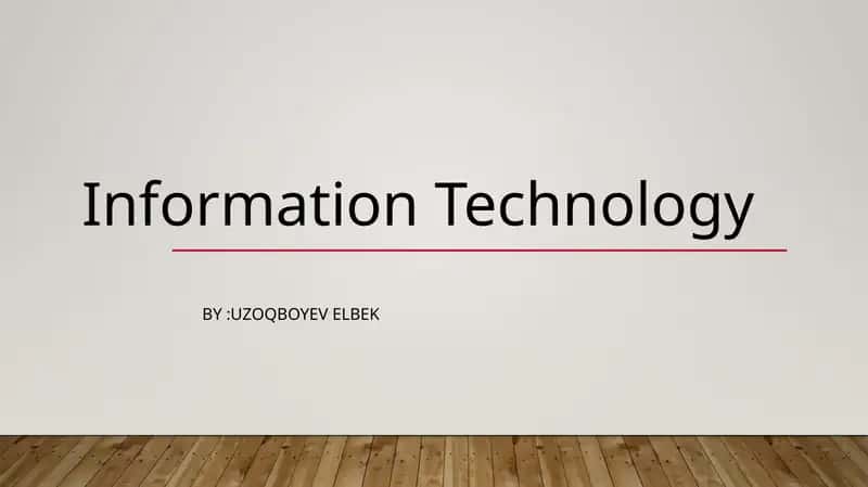 Information Technology 1