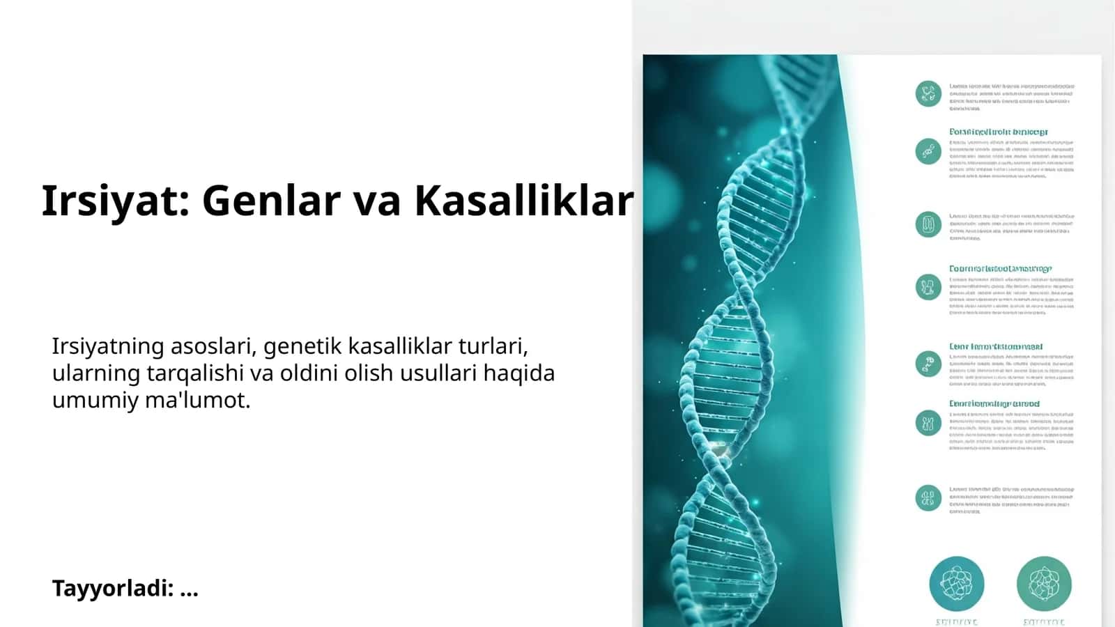Irsiyat: Genlar va Kasalliklar 1