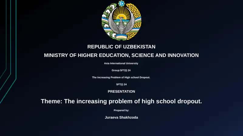 The Increasing Problem of High School Dropout 1