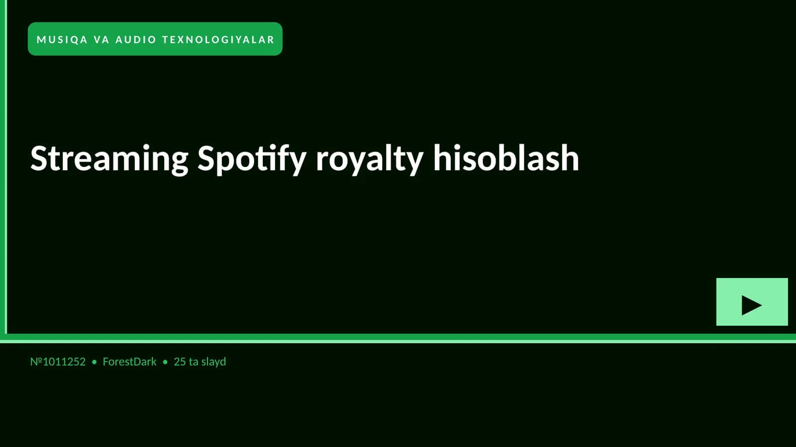 Streaming Spotify royalty hisoblash 1