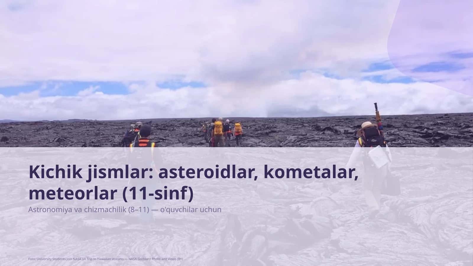 Kichik jismlar: asteroidlar, kometalar, meteorlar (11-sinf) 1