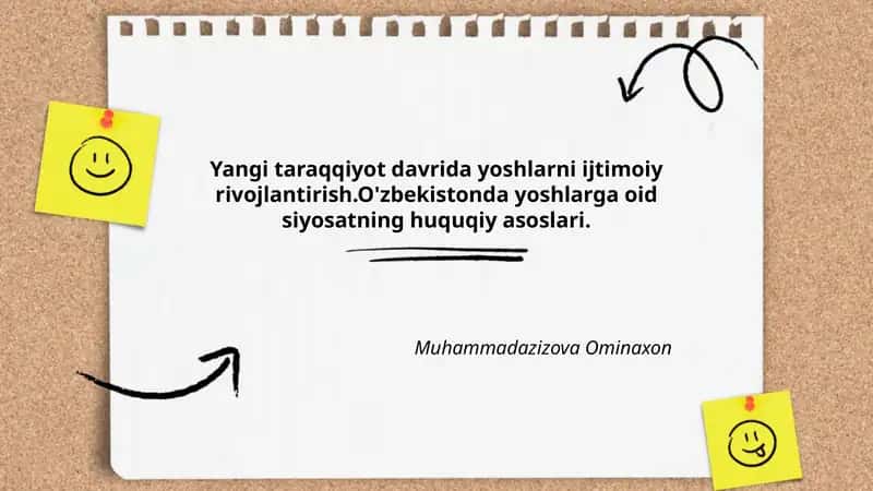 O'zbekistonda yoshlarga oid siyosatning huquqiy asoslari 1