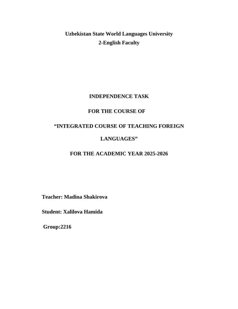 Principles of Language Assessment and Test Design 1